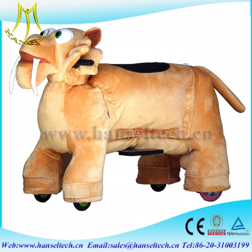 Hansel best selling kids amusement rides electric ride on furry animals in mall