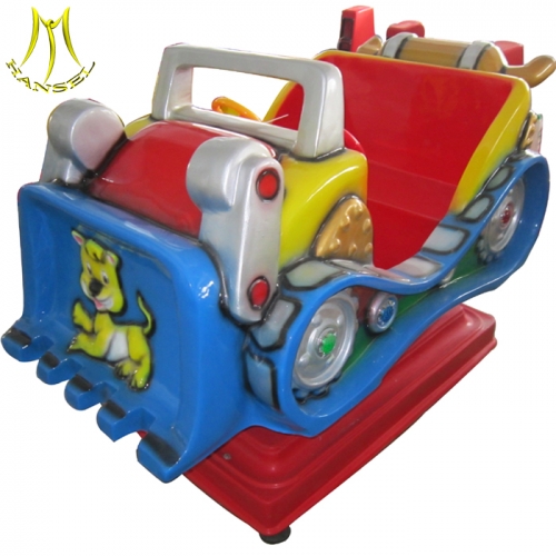 Hansel coin operated ride toys and electric kids ride on cars with glass fiber body mini car boll dozer