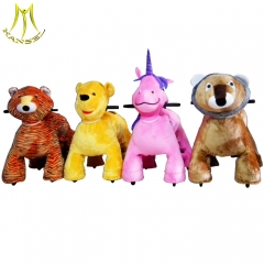 Hansel coin operated motorized animals for sale and plush animal scooter for sale with electric battery operated animals for sale