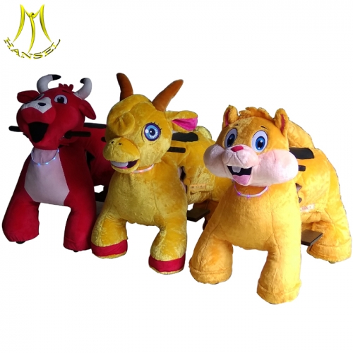 Hansel park toys for kids adults manufacture with china animal ride for shopping mall with motorized animals price list