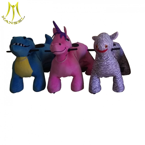 Hansel plush riding animals theme park equipment for sale animal scooters toys happy christmas music