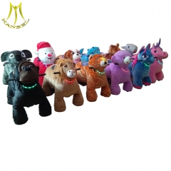 Hansel coin operated electric plush motorized animal electric ride on horse toy  animal scooter in mall