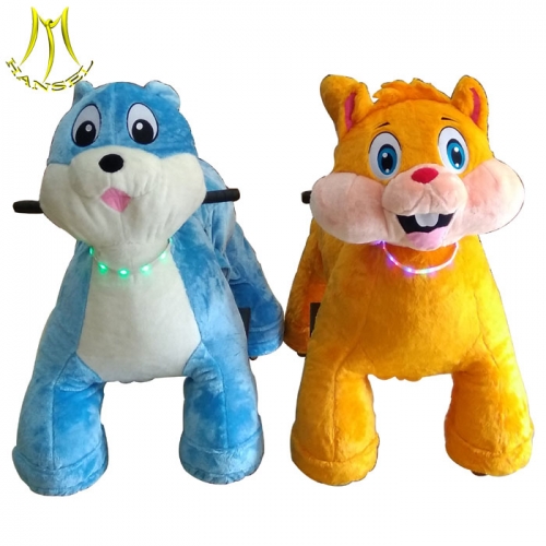 Hansel china electric ride on animals factory and low price happy rides on animal with battery operated plush animals ride manufacture