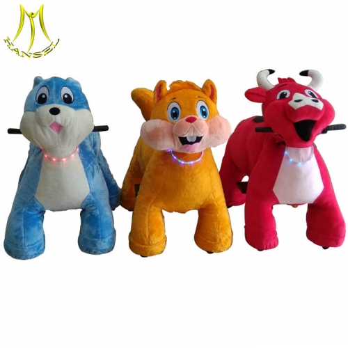 Hansel china motorized plush riding animals and factory coin operated zippy motorized rides with low price animal ride supplier