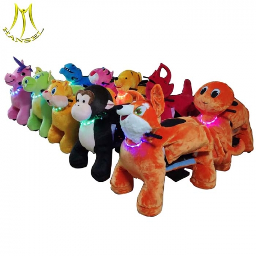 Hansel indoor shopping mall plush animal electric scooter for kids