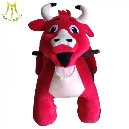 Hansel indoor carnival rides battery electric plush ride on animals for shopping mall
