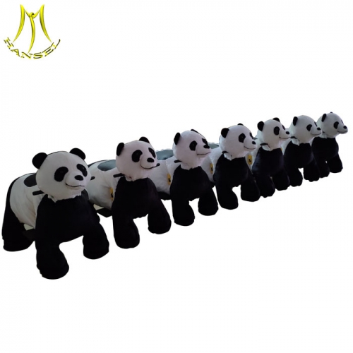 Hansel amusement park battery power walking children mororized animals panda ride