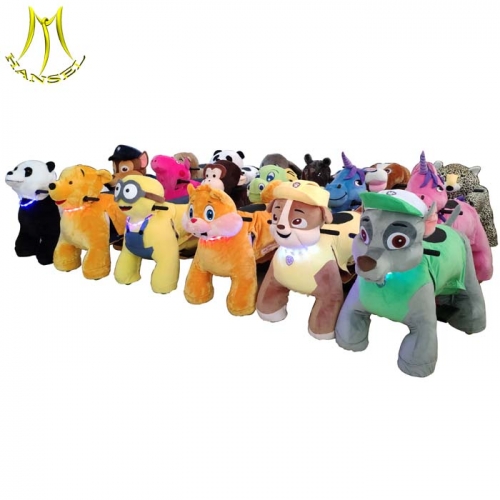 Hansel  coin operated electric plush motorized animal ride electric