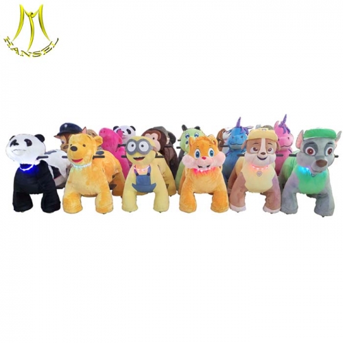 Hansel  coin operated electric plush motorized animal ride electric