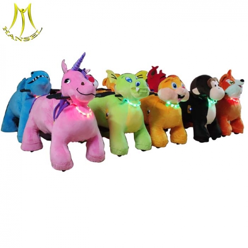 Hansel plush electric animal scooter unicorn in mall kids ride on toy animal car
