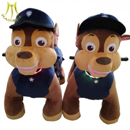 Hansel amusement park kids ride on paw patrol stuffed animal ride electric plush toys