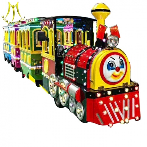 Hansel hot sale amusement park kids ride on train amusement trackless train