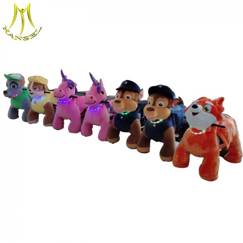 Hansel electric ride on toy motorized plush riding animals from factory