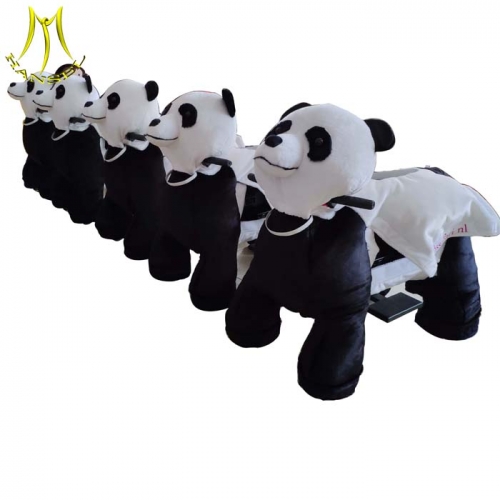Hansel guantzhou shopping mall plush riding animal zippy rides  panda for sales